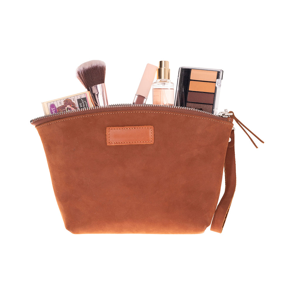 Luna Leather Makeup Bag