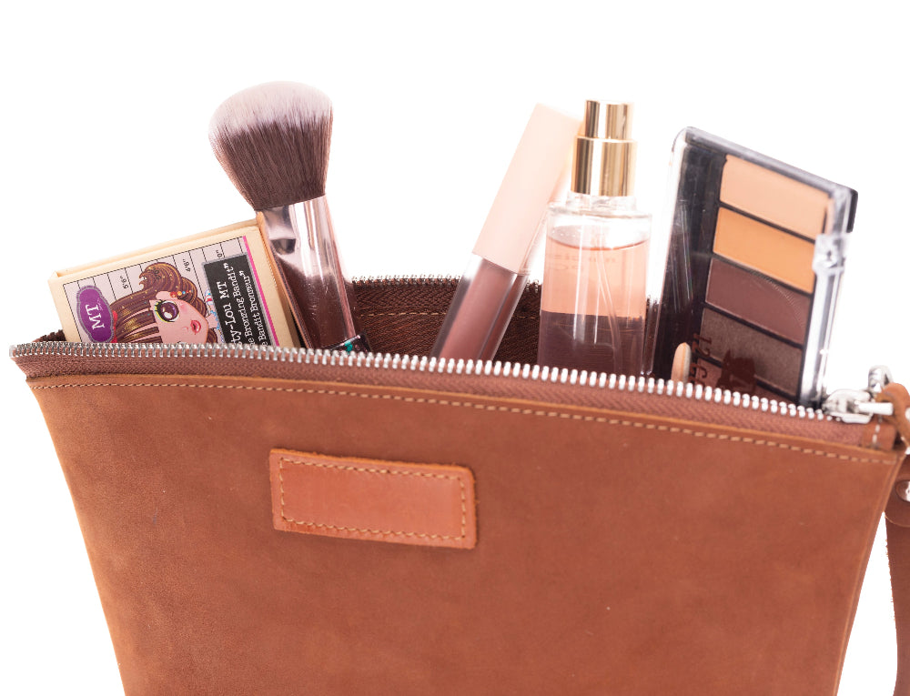 Luna Leather Makeup Bag
