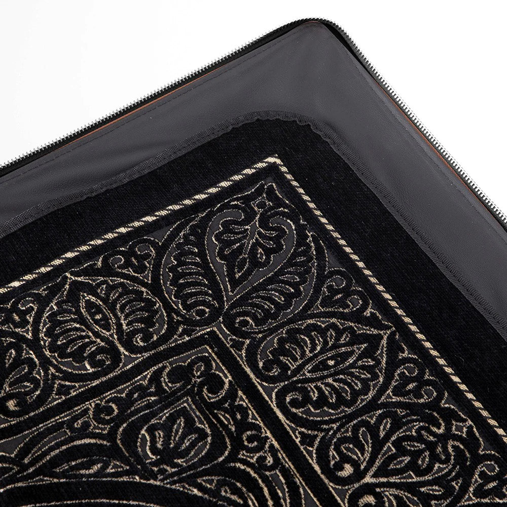 Leather Prayer Rug with Zipper Leather Case