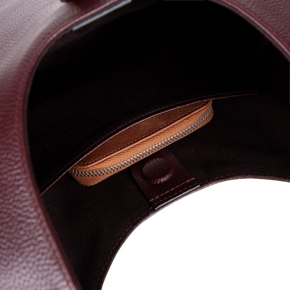 Handcrafted Genuine Leather Crescent Bag - Minimalist Hobo Purse