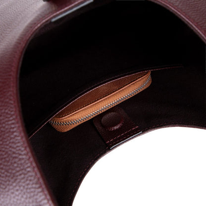 Handcrafted Genuine Leather Crescent Bag - Minimalist Hobo Purse