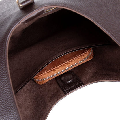 Handcrafted Genuine Leather Crescent Bag - Minimalist Hobo Purse