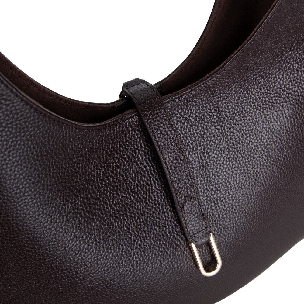 Handcrafted Genuine Leather Crescent Bag - Minimalist Hobo Purse