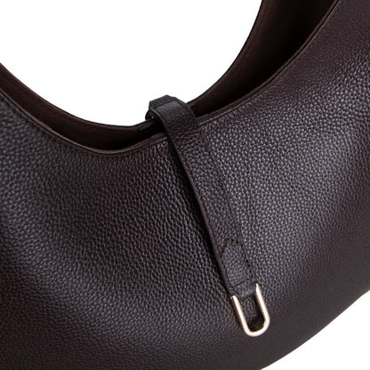 Handcrafted Genuine Leather Crescent Bag - Minimalist Hobo Purse