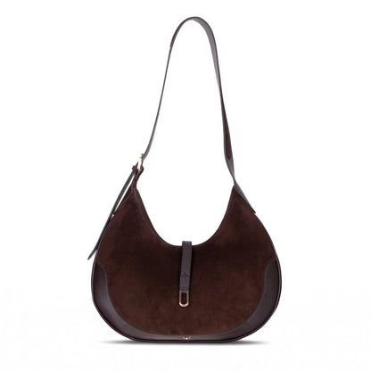 Handcrafted Genuine Leather Crescent Bag - Minimalist Hobo Purse