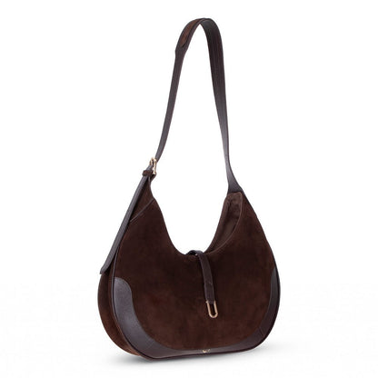 Handcrafted Genuine Leather Crescent Bag - Minimalist Hobo Purse