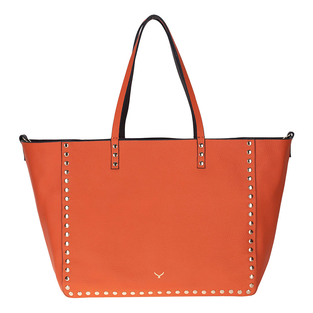 Reversible Studded Leather Tote Bag