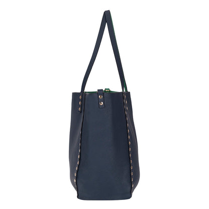 Reversible Studded Leather Tote Bag