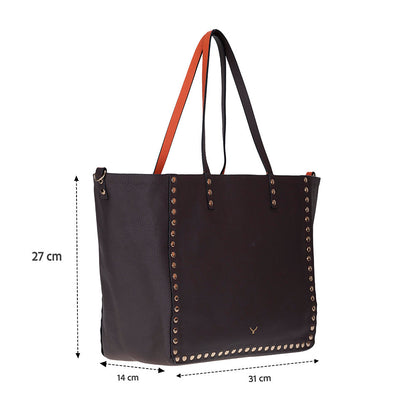 Reversible Studded Leather Tote Bag