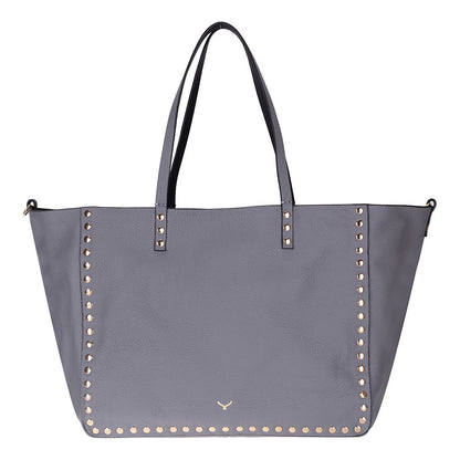 Reversible Studded Leather Tote Bag