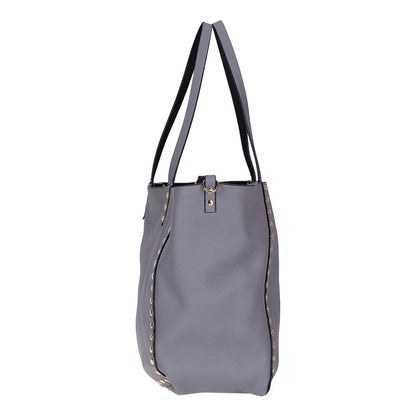 Reversible Studded Leather Tote Bag