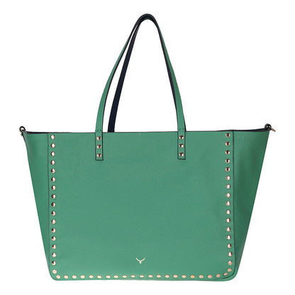 Reversible Studded Leather Tote Bag