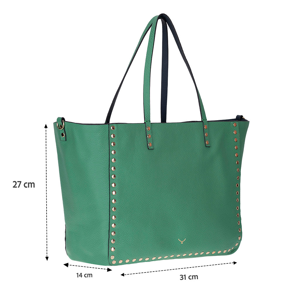 Reversible Studded Leather Tote Bag
