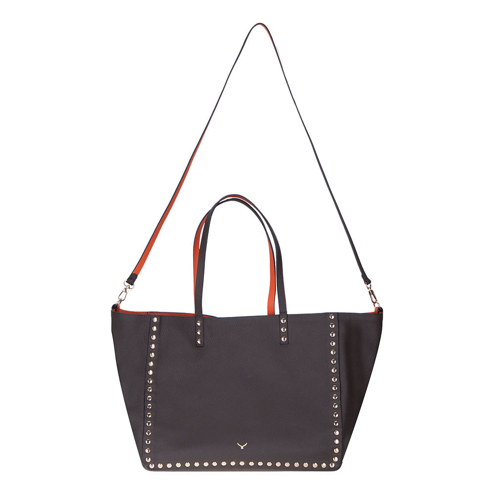 Reversible Studded Leather Tote Bag