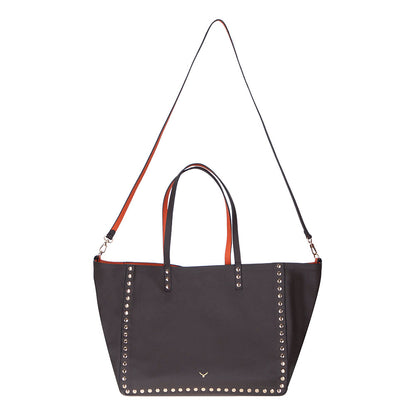 Reversible Studded Leather Tote Bag
