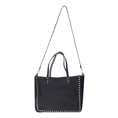 Reversible Studded Leather Tote Bag
