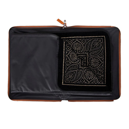Leather Prayer Rug with Zipper Leather Case