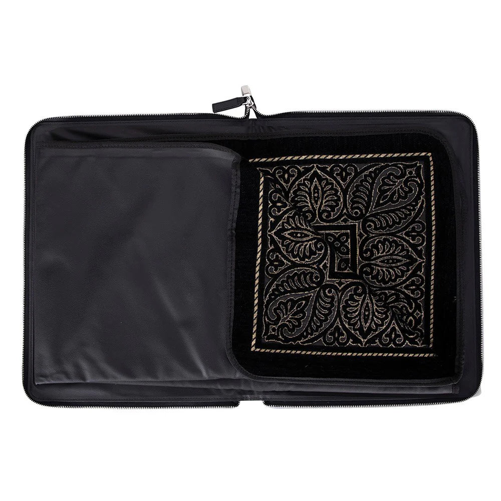 Leather Prayer Rug with Zipper Leather Case