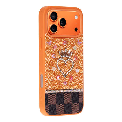 Crystal iPhone 17 Pro Case Heart Crown Luxury Rhinestone Vissel