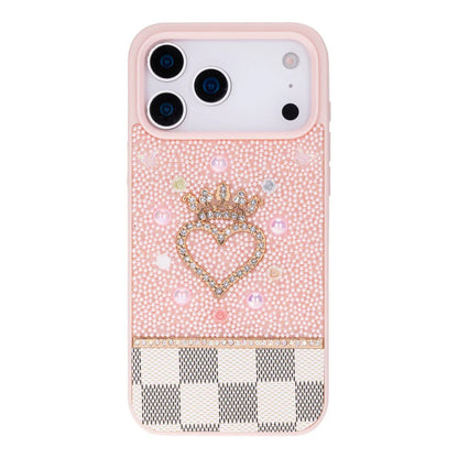 Crystal iPhone 17 Pro Max Case Heart Crown Luxury Rhinestone Vissel