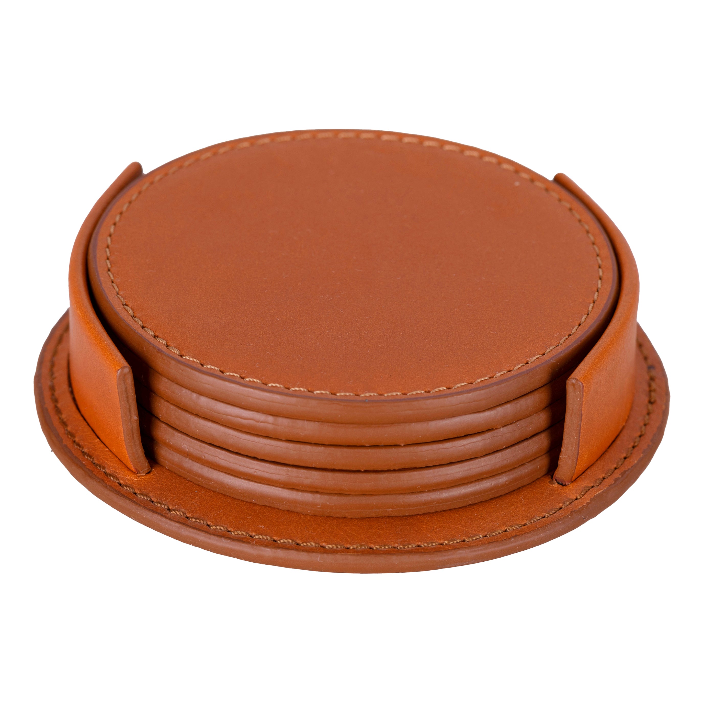 Divine Cup Leather Coaster Set