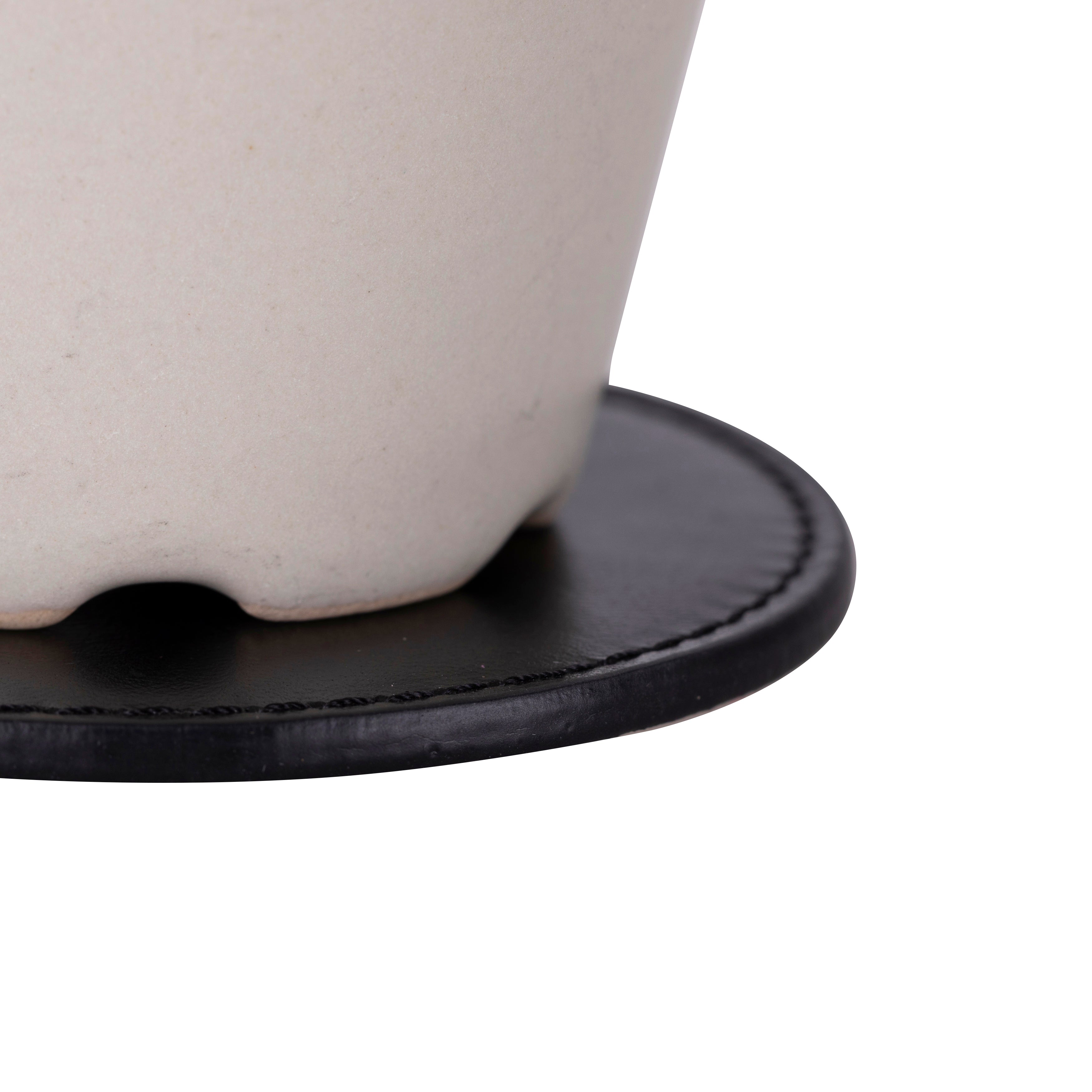 Divine Cup Leather Coaster Set
