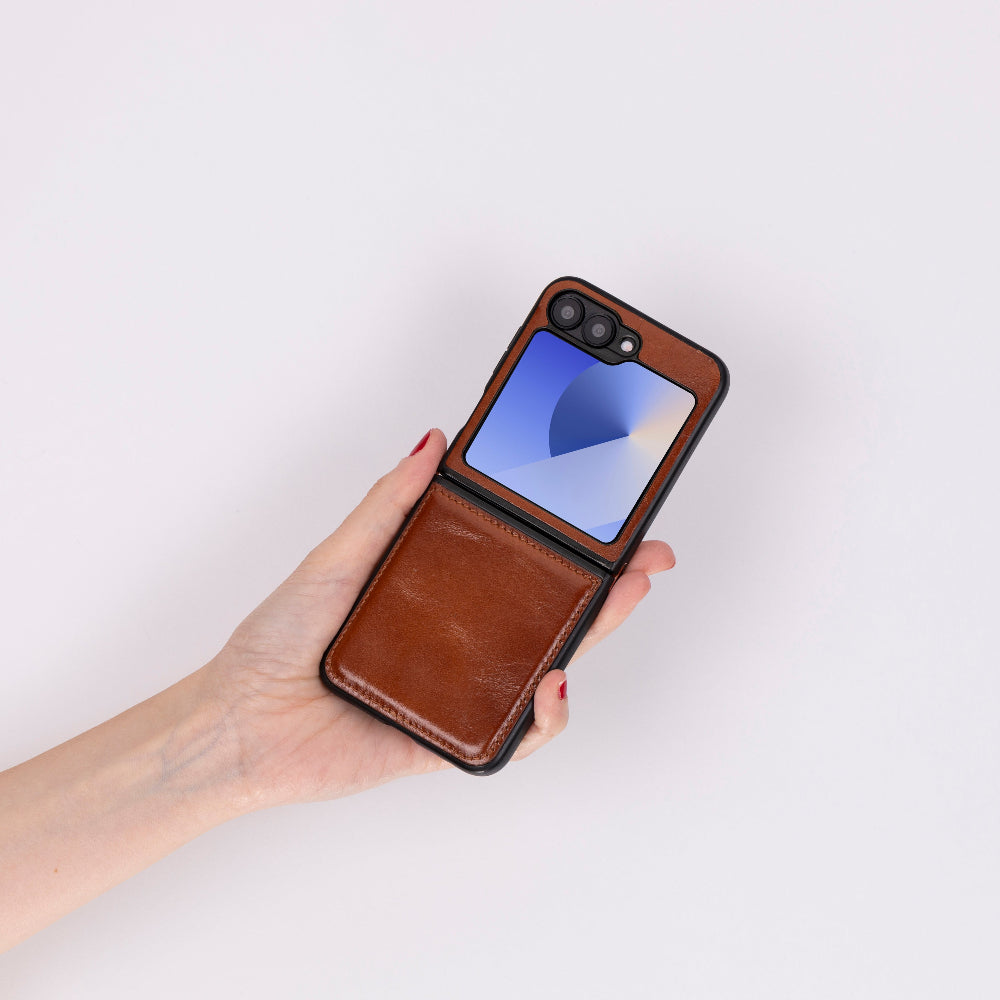 Samsung Z Flip 6 Leather Case