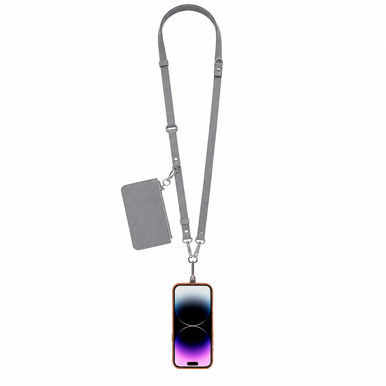 PU Leather Phone Strap Wallet Set Clip-On Crossbody FlexGo