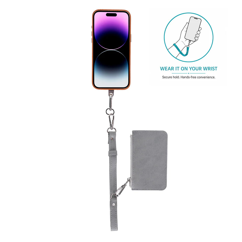 PU Leather Phone Strap Wallet Set Clip-On Crossbody FlexGo
