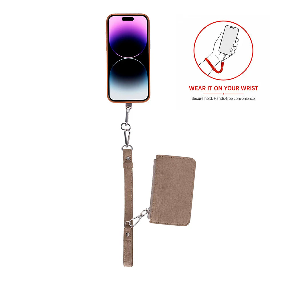 PU Leather Phone Strap Wallet Set Clip-On Crossbody FlexGo