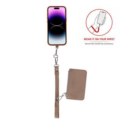 PU Leather Phone Strap Wallet Set Clip-On Crossbody FlexGo