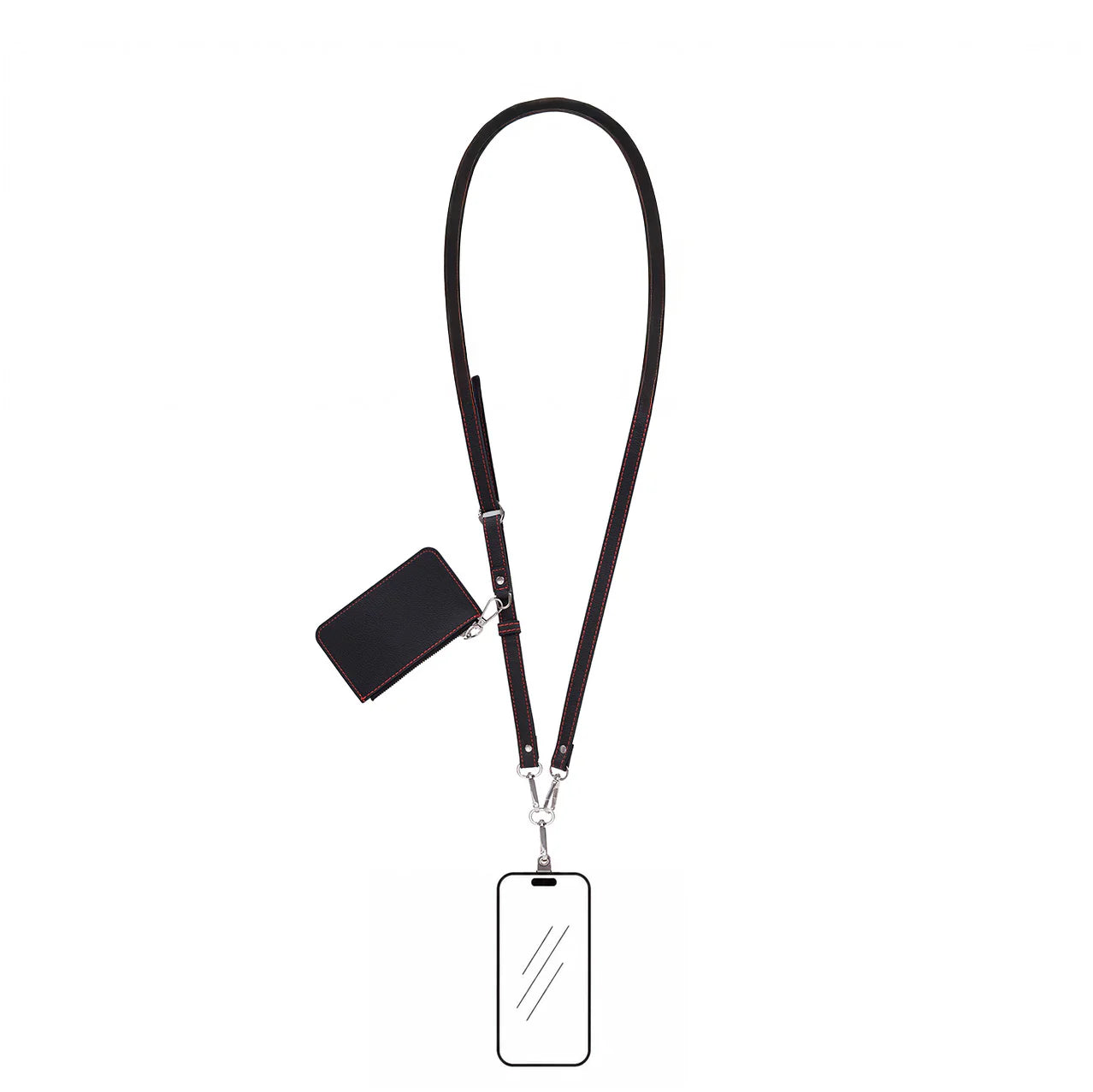 PU Leather Phone Strap Wallet Set Clip-On Crossbody FlexGo