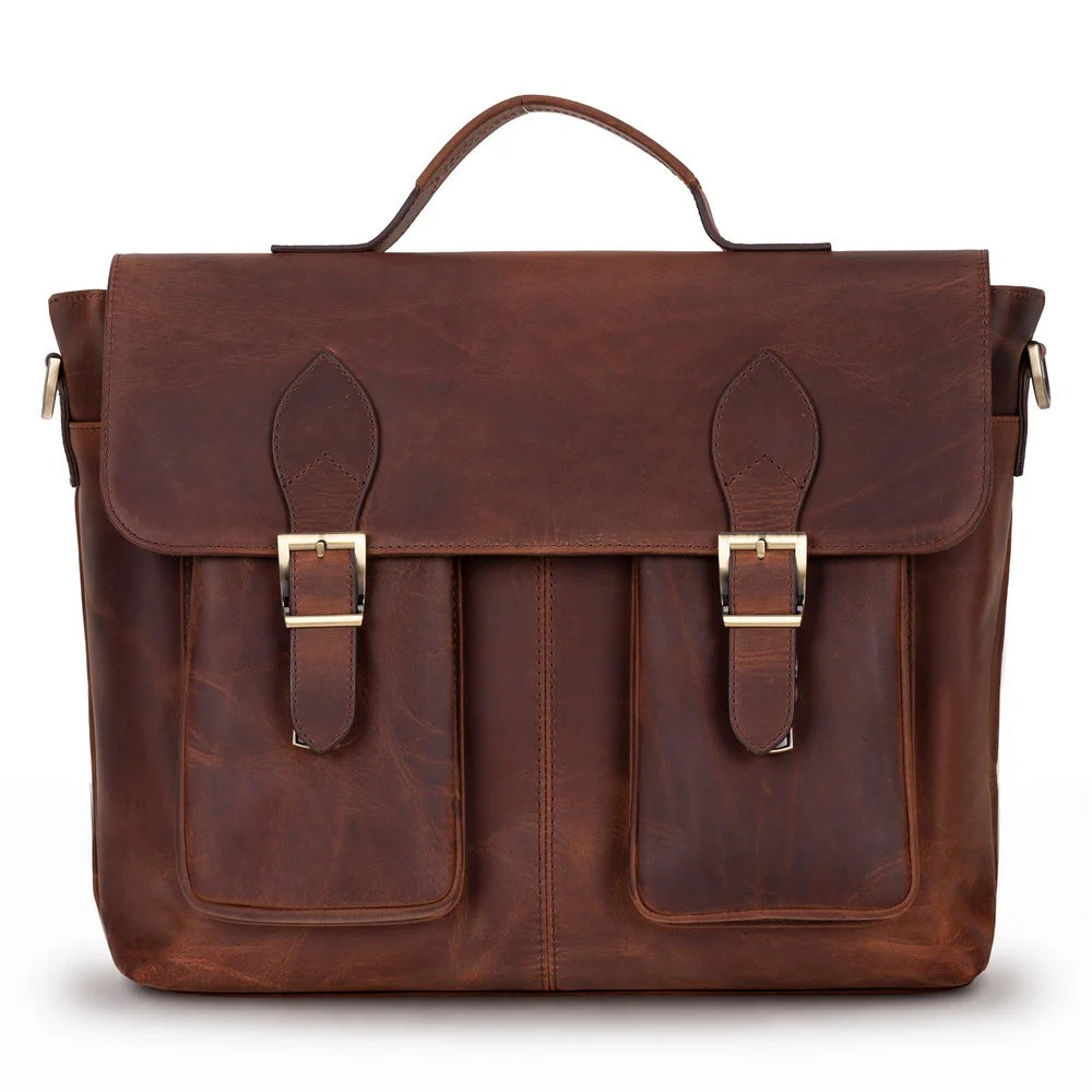 Leather Business Briefcase Laptop Case 13 14 16 17 Inch Valmere