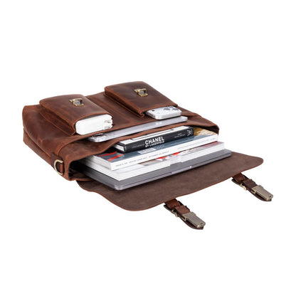 Leather Business Briefcase Laptop Case 13 14 16 17 Inch Valmere