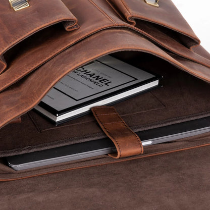 Leather Business Briefcase Laptop Case 13 14 16 17 Inch Valmere