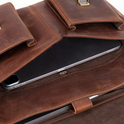 Leather Business Briefcase Laptop Case 13 14 16 17 Inch Valmere