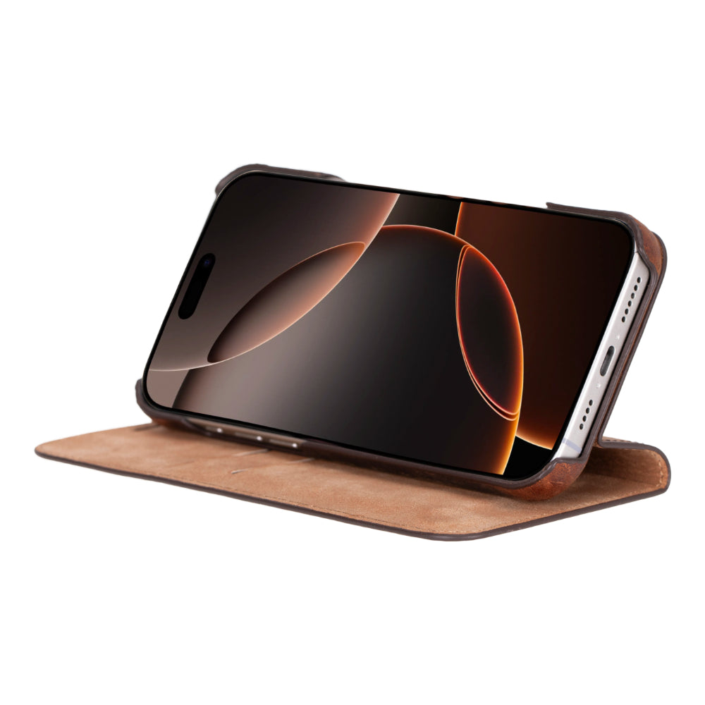 Sonat Leather iPhone 16 Pro Folio Case