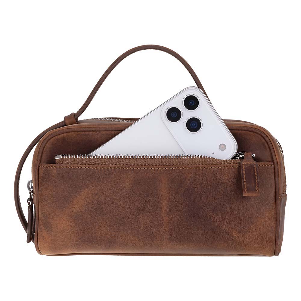 Leather Dopp Kit for Travel and Everyday Use