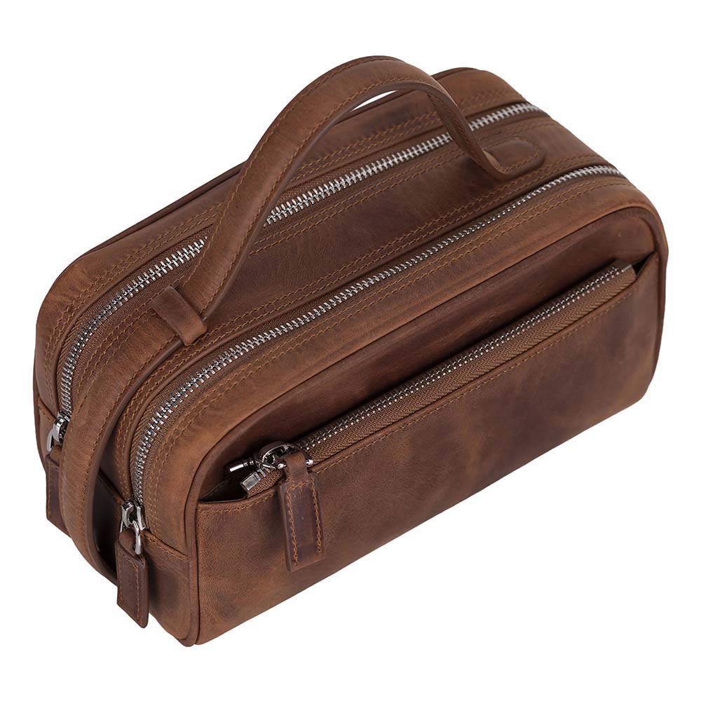 Leather Dopp Kit for Travel and Everyday Use