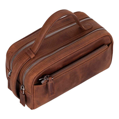 Leather Dopp Kit for Travel and Everyday Use
