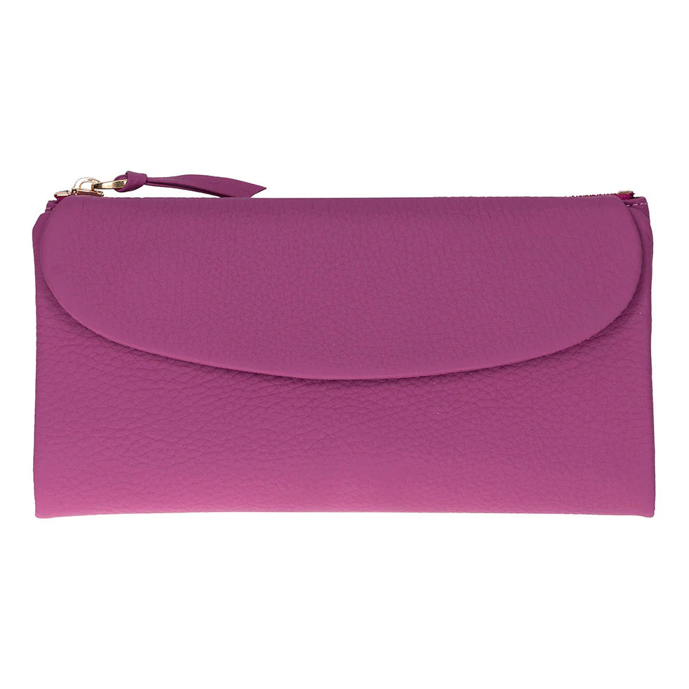 Women’s Leather Wallet Handbag with Zip Closure