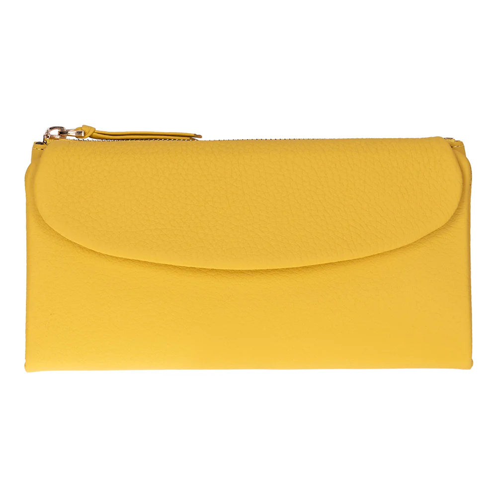 Women’s Leather Wallet Handbag with Zip Closure