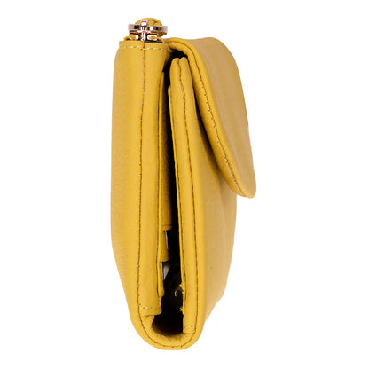 Women’s Leather Wallet Handbag with Zip Closure