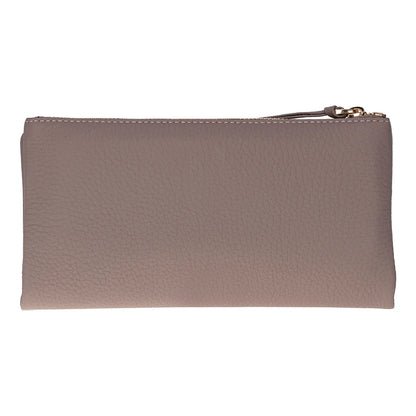 Women’s Leather Wallet Handbag with Zip Closure
