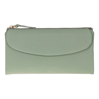 Women’s Leather Wallet Handbag with Zip Closure