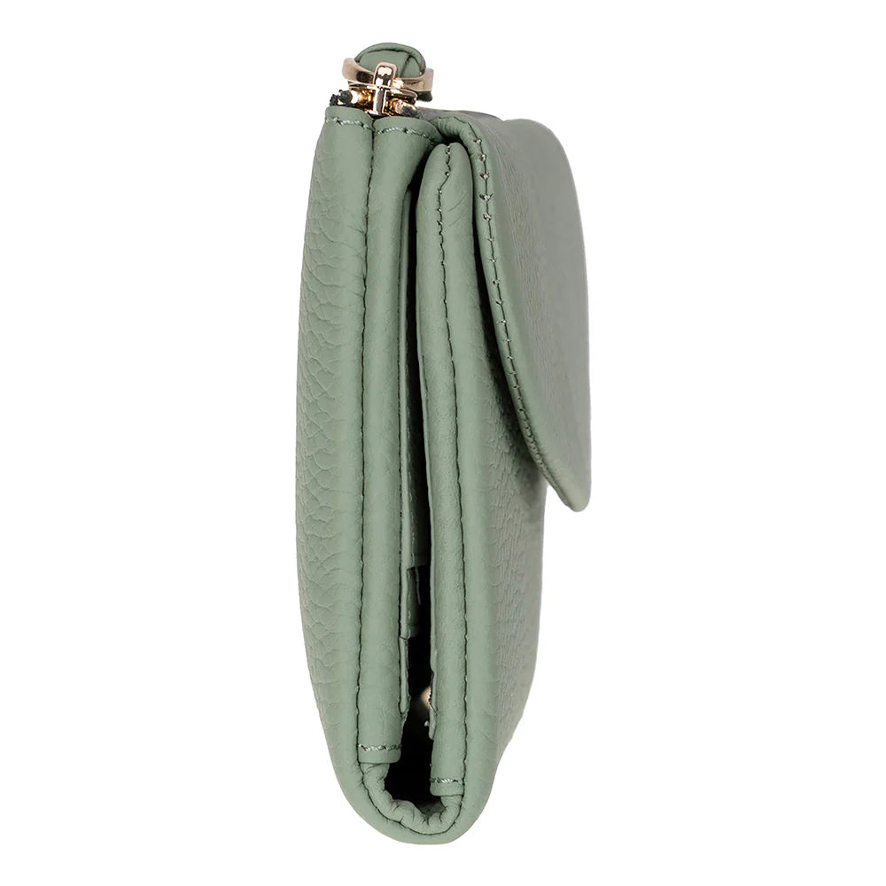 Women’s Leather Wallet Handbag with Zip Closure