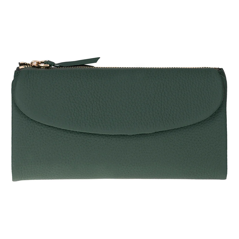 Women’s Leather Wallet Handbag with Zip Closure