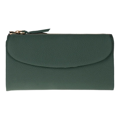Women’s Leather Wallet Handbag with Zip Closure