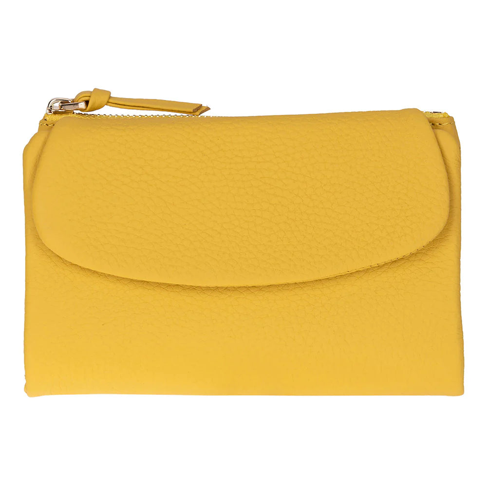 Women’s Compact Leather Wallet Handbag with Zip Closure