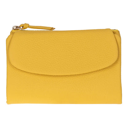 Women’s Compact Leather Wallet Handbag with Zip Closure